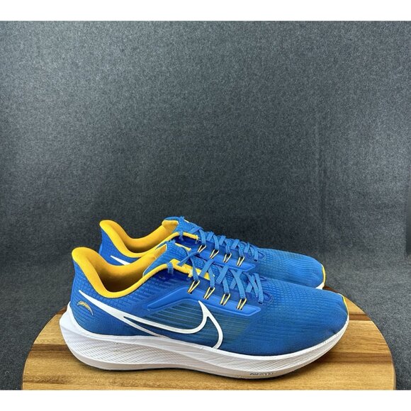 Nike Air Pegasus 39 Los Angeles Chargers Shoes DR2050 Italy Blue Gold Sz 15 - Picture 1 of 12